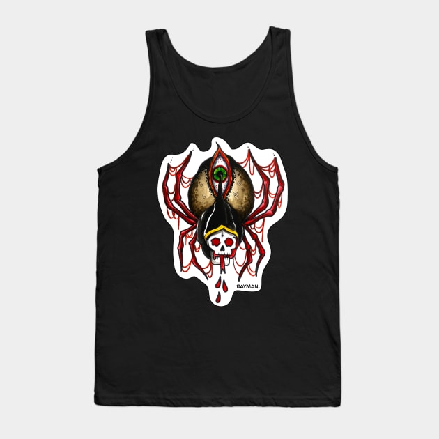 Deathly Spider Tank Top by Golden Stag Designs